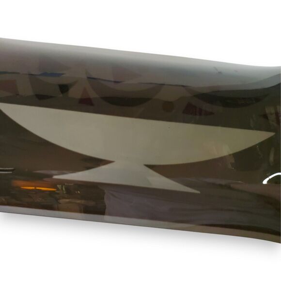 VTG 1950s Houze Art Glass Tray Salad Dressing Recipe MCM Bent Glass Relish 17.5" - Picture 7 of 16